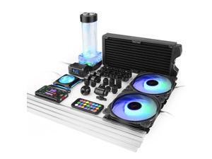 Syscooling black color PETG water cooling kit 240mm copper radiator RGB support digital display for Intel 115x LGA 2011 CPU socket Syscooling black color PETG water cooling kit 240mm copper radiator RGB support digital display for Intel 115x LGA 2011 CPU socket