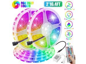 32FT Flexible LED Strip Light 3528 RGB SMD Remote Fairy Lights Room TV Party Bar 32FT Flexible LED Strip Light 3528 RGB SMD Remote Fairy Lights Room TV Party Bar