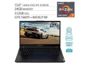 Lenovo Legion 5 Gaming Laptop 144Hz 15.6" FHD 300nits, AMD Ryzen 7 4800H 8-Core up to 4.20Ghz GTX 1660Ti 6GB GDDR6 24GB RAM 512GB SSD Bakclit KB RJ-45 Ethernet Type-C HDMI 2.0 Win 10 Black Lenovo Legion 5 Gaming Laptop 144Hz 15.6" FHD 300nits, AMD Ryzen 7 4800H 8-Core up to 4.20Ghz GTX 1660Ti 6GB GDDR6 24GB RAM 512GB SSD Bakclit KB RJ-45 Ethernet Type-C HDMI 2.0 Win 10 Black