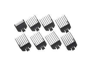 Hair Clipper Combs Guide Kit Plastic Hair Trimmer Guards Attachments Black Hair Salon Tool Set of 8 / 10PCS