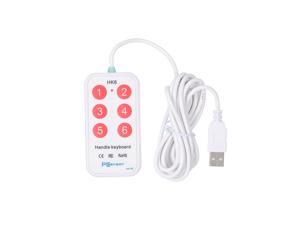HK_6 USB Handle Keyboard 6 Buttons Handle Keyboard with 6 Shortcuts Support Custom Button Settings for Multimedia Teaching HK_6 USB Handle Keyboard 6 Buttons Handle Keyboard with 6 Shortcuts Support Custom Button Settings for Multimedia Teaching