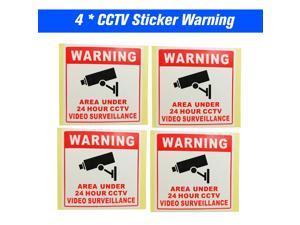 NEW 4pcs/lot Safurance Waterproof Sunscreen PVC Home CCTV Video Surveillance Security Camera Alarm Sticker 24 Hour Monitor Warning Decal Signs