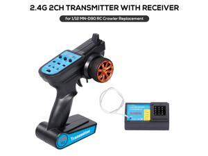 2.4G 2CH Transmitter Remote Controller with Receiver for 1/12 MN-D90 RC Crawler Car DIY Parts 2.4G 2CH Transmitter Remote Controller with Receiver for 1/12 MN-D90 RC Crawler Car DIY Parts