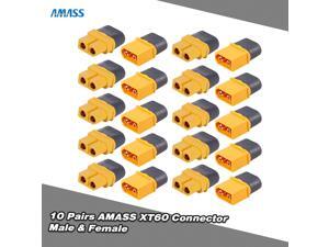 10 Pairs Original AMASS XT60 Plug Connector Male Female Set for FPV Racing Quadcopter Multirotor Airplane 10 Pairs Original AMASS XT60 Plug Connector Male Female Set for FPV Racing Quadcopter Multirotor Airplane