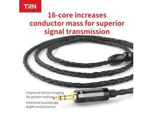 TRN T2 HiFi Upgrade Cable Detachable Replaceable Headphone Cable 16 Core Silver Plated 3.5mm Plug Earphone Cord MMCX/2Pin Connector Optional TRN T2 HiFi Upgrade Cable Detachable Replaceable Headphone Cable 16 Core Silver Plated 3.5mm Plug Earphone Cord MMCX/2Pin Connector Optional