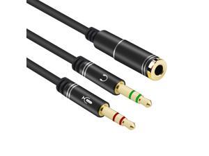 300mm Compact Size Flexible 3.5mm Stereo Audio 1 Female to 2 Male Headset Mic Y Splitter Cable Headphone to PC Adapter 300mm Compact Size Flexible 3.5mm Stereo Audio 1 Female to 2 Male Headset Mic Y Splitter Cable Headphone to PC Adapter