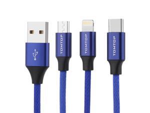 TOMTOP 3.9FT Multi Charger Cable USB Charging Line Data Sync Wire 3 In 1 for Lightning+Type C+Micro USB Connector for iPhone iPad Samsung Huawei Xiaomi TOMTOP 3.9FT Multi Charger Cable USB Charging Line Data Sync Wire 3 In 1 for Lightning+Type C+Micro USB Connector for iPhone iPad Samsung Huawei Xiaomi