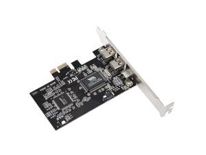 PCI-E 3 Ports 1394a 1394b Firewire Expansion Card PCI-Express Controller Card (2 * 6 Pin + 1 * 4 Pin) for Desktop PC