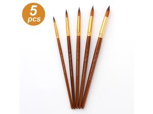 5pcs Paint Brushes Set Kit Round Pointed Tip Brushes with Nylon Hair for Artist Acrylic Aquarelle Gouache Watercolor Oil Painting for Great Art Drawing Supplies 5pcs Paint Brushes Set Kit Round Pointed Tip Brushes with Nylon Hair for Artist Acrylic Aquarelle Gouache Watercolor Oil Painting for Great Art Drawing Supplies