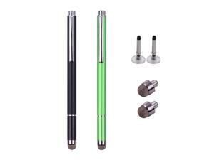 Universal 2 in 1 Stylus Pens with Fiber Tip and Disc Tip Precision Touchscreen Pen for All Capacitive Cellphones Tablets Laptops Pack of 2pcs Black/Green Universal 2 in 1 Stylus Pens with Fiber Tip and Disc Tip Precision Touchscreen Pen for All Capacitive Cellphones Tablets Laptops Pack of 2pcs Black/Green