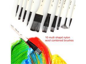 10pcs Paint Brushes Set Kit Multiple Mediums Brushes with Nylon Hair Carry Bag for Artist Acrylic Aquarelle Watercolor Gouache Oil Painting for Great Art Drawing Supplies 10pcs Paint Brushes Set Kit Multiple Mediums Brushes with Nylon Hair Carry Bag for Artist Acrylic Aquarelle Watercolor Gouache Oil Painting for Great Art Drawing Supplies