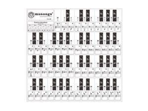 Removable Piano Keyboard Stickers for 37/ 49/ 61/ 88 Keys Keyboards Transparent with Musical Stave for Kids Beginners Piano Learning Practice Removable Piano Keyboard Stickers for 37/ 49/ 61/ 88 Keys Keyboards Transparent with Musical Stave for Kids Beginners Piano Learning Practice