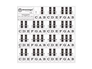 Piano Keyboard Stickers for 37/ 49/ 61/ 88 Keys Keyboards Removable Transparent Bigger Black Letters for Kids Beginners Piano Learning Practice Piano Keyboard Stickers for 37/ 49/ 61/ 88 Keys Keyboards Removable Transparent Bigger Black Letters for Kids Beginners Piano Learning Practice