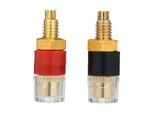 1Pair Speaker Audio Amplifier Transparent Terminal Black & Red Binding Post Gold plated Terminals for 4mm Banana Plug Jack 1Pair Speaker Audio Amplifier Transparent Terminal Black & Red Binding Post Gold plated Terminals for 4mm Banana Plug Jack