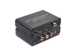 192KHz ARC Audio Adapter HD Audio Extractor Digital to Analog Audio Converter DAC SPDIF Coaxial RCA 3.5mm Jack Output
