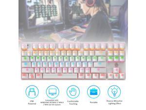 Illuminated Keyboard 87 Keys Gaming Keyboard USB Powered Operated Diverse Lighting Effect for Computer Laptop E-sports Compatible with WINDOWS XP/ WIN 7/ WIN 8/ WIN 10/ IOS System Illuminated Keyboard 87 Keys Gaming Keyboard USB Powered Operated Diverse Lighting Effect for Computer Laptop E-sports Compatible with WINDOWS XP/ WIN 7/ WIN 8/ WIN 10/ IOS System