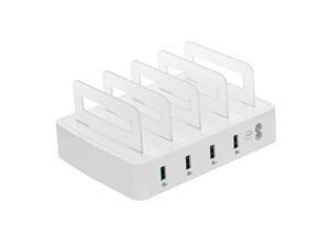 Smart Charging Station with 4 Ports USB QC3.0 Charging Dock of Universal Compatibility Charging Station for Family and Office Use Smart Charging Station with 4 Ports USB QC3.0 Charging Dock of Universal Compatibility Charging Station for Family and Office Use