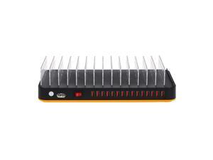 80W 15-Port Adjustable Dividers USB Charger Smart Charging Station Dock Multi Device Desktop Organizer Hub Stand with Intelligent IC Auto Detect Tech 80W 15-Port Adjustable Dividers USB Charger Smart Charging Station Dock Multi Device Desktop Organizer Hub Stand with Intelligent IC Auto Detect Tech