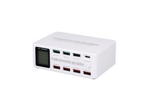 Multi-port USB Charger 8-port Charging Station USB QC 3.0 Quick Charger with LCD Display for Mobile Phone Tablet EU Plug Multi-port USB Charger 8-port Charging Station USB QC 3.0 Quick Charger with LCD Display for Mobile Phone Tablet EU Plug