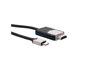 Type-C to HD Adapter Cable USB-C Converter 4K UHD AV Converter for Macbook TV Projector (Black) Type-C to HD Adapter Cable USB-C Converter 4K UHD AV Converter for Macbook TV Projector (Black)
