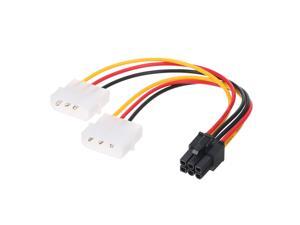 4p to 6p Power Cable Graphics Video Card 4 Pin Molex to 6 Pin PCI-Express PCIE Power Supply Cable Cord 4p to 6p Power Cable Graphics Video Card 4 Pin Molex to 6 Pin PCI-Express PCIE Power Supply Cable Cord