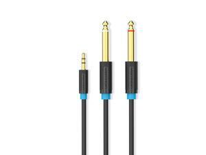VENTION 3.5mm to Dual 6.5mm Audio Cable 3.5mm Male AUX to 6.35mm Splitter with Left and Right Soundtrack Switch for Phone Amplifier Speaker Stereo 5M/16.40ft Black VENTION 3.5mm to Dual 6.5mm Audio Cable 3.5mm Male AUX to 6.35mm Splitter with Left and Right Soundtrack Switch for Phone Amplifier Speaker Stereo 5M/16.40ft Black