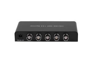 SDI 1X4 Splitter Video Converter 3G/HD/SDI Repeater Distribution Extender Wide Volatge Input Lossless Transmission for Projector Monitor Camera US Plug SDI 1X4 Splitter Video Converter 3G/HD/SDI Repeater Distribution Extender Wide Volatge Input Lossless Transmission for Projector Monitor Camera US Plug