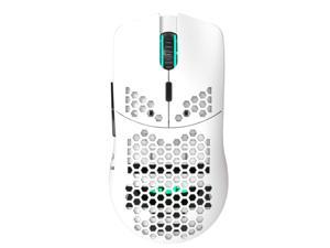 Ajazz AJ390 USB Wired Gaming Mouse with 7 Keys Adjustable DPI Ergonomic Design Hollowed-out Honeycomb Design White