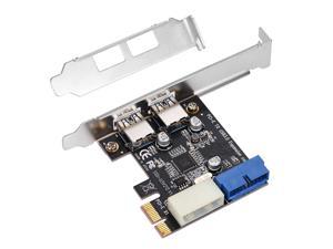 SuperSpeed 2-Port USB 3.0 PCI-E PCI Express 19-pin USB3.0 4-pin IDE Connector Low Profile