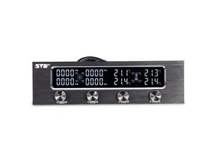 Sunshine-tipway STW Multi-Function PC CPU 4 Channel Fan Controller Speed Control Adjuster LCD Cooling Front Panel