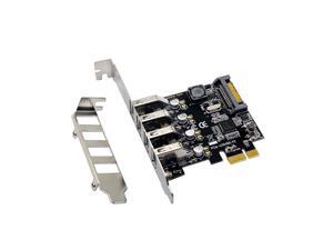 Four Ports USB 3.0 Super Fast 5Gbps PCI-E Expansion Card PCI Express Adapter Converter Card Power Supply Module For Desktop PC with 2U Low-profile Bracket Four Ports USB 3.0 Super Fast 5Gbps PCI-E Expansion Card PCI Express Adapter Converter Card Power Supply Module For Desktop PC with 2U Low-profile Bracket