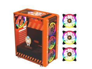 330-9 Gaming Computer Case Host Supports ATX MICROE ATX Motherboard 240mm Water Cooler Game Chassis Case RGB Orange 330-9 Gaming Computer Case Host Supports ATX MICROE ATX Motherboard 240mm Water Cooler Game Chassis Case RGB Orange