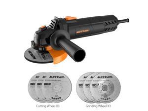 Meterk Electric Angle Grinder 6A 4-1/2inch with 115mm 3 Grinding Abrasive Wheels 3 Cutting Abrasive Wheels Meterk Electric Angle Grinder 6A 4-1/2inch with 115mm 3 Grinding Abrasive Wheels 3 Cutting Abrasive Wheels