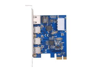 PCI-E to USB3.0 Expansion Card 3 USB3.0 Ports 4Pin Power Supply and Gigabit High Speed Network Support PCI-E 1x / PCI-E 4x / PCI-E 8x / PCI-E16x PCI-E to USB3.0 Expansion Card 3 USB3.0 Ports 4Pin Power Supply and Gigabit High Speed Network Support PCI-E 1x / PCI-E 4x / PCI-E 8x / PCI-E16x
