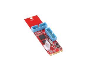 NGFF M.2 to USB3.0 Adapter Card 19Pin 2 Port Converter Support 2260/2280 NGFF M.2 to USB3.0 Adapter Card 19Pin 2 Port Converter Support 2260/2280