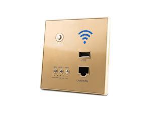 300Mbps Power AP Relay Intelligent Wireless WIFI Repeater Extender Wall Embedded 2.4GHz Router Panel with USB Socket 300Mbps Power AP Relay Intelligent Wireless WIFI Repeater Extender Wall Embedded 2.4GHz Router Panel with USB Socket