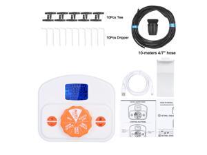 Automatic Drip Irrigation Emitter System Controller Batter-powered/USB-powered Programmable Watering Water Timer for Gardening Pot Plants Flowers with 10-meters 4/7 Automatic Drip Irrigation Emitter System Controller Batter-powered/USB-powered Programmable Watering Water Timer for Gardening Pot Plants Flowers with 10-meters 4/7