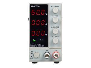 WANPTEK NPS605W 0-60V 0-5A Switching DC Power Supply 3 Digits Display LED High Precision Adjustable Mini Power Supply AC 115V/230V 50/60Hz Voltage & Current Regulated Dual Output WANPTEK NPS605W 0-60V 0-5A Switching DC Power Supply 3 Digits Display LED High Precision Adjustable Mini Power Supply AC 115V/230V 50/60Hz Voltage & Current Regulated Dual Output