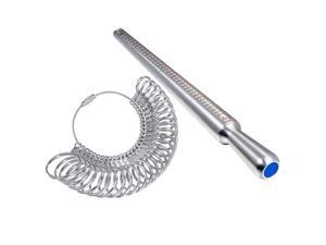 Metal Ring Sizer Set Finger Measuring Ring with Rings Mandrel Sizer Finger Sizing Measuring Stick Ring Jewelry Tools Set Metal Ring Sizer Set Finger Measuring Ring with Rings Mandrel Sizer Finger Sizing Measuring Stick Ring Jewelry Tools Set