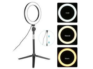 8inch Ring Light with Adjustable Tripod Stand Dimmable Selfie Makeup Ringlights with 3 Light Modes 10 Brightness Level for Video Live Stream Makeup Photography 8inch Ring Light with Adjustable Tripod Stand Dimmable Selfie Makeup Ringlights with 3 Light Modes 10 Brightness Level for Video Live Stream Makeup Photography