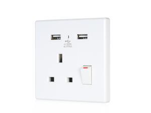 86*86mm AC110-250V 13A Wall USB Socket Panel Household Office Wall Switch Single Socket 2.4A USB 5V Charger Port UK Standard 86*86mm AC110-250V 13A Wall USB Socket Panel Household Office Wall Switch Single Socket 2.4A USB 5V Charger Port UK Standard