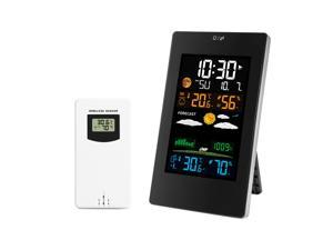 Wireless Weather Station Indoor Outdoor Weather Forecaster with Sensor Digital Thermometer Hygrometer Monitor with Alarm Clock Moon Phase Adjustablt Backlight Sooze Mode