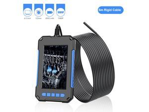 P40 Portable Handheld Industrial Endoscope Borescope Inspection Camera IP67 Waterproof 5.5mm Lens Built-in 6pcs Adjustable LEDs with 4.3 Inch High-definition 1080P Display Screen