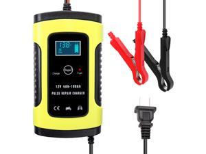 12V 6A Full Automatic Car Battery Charge Device Intelligent Power Charge Pulse Repairing Chargers Wet Dry Leadacid Battery-chargers with Digital LCD Display 12V 6A Full Automatic Car Battery Charge Device Intelligent Power Charge Pulse Repairing Chargers Wet Dry Leadacid Battery-chargers with Digital LCD Display
