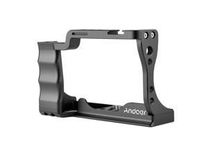Andoer Camera Cage Aluminum Alloy with Cold Shoe Mount Compatible with Canon EOS M50/ M50 II DSLR Camera Andoer Camera Cage Aluminum Alloy with Cold Shoe Mount Compatible with Canon EOS M50/ M50 II DSLR Camera