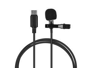 Mini Lapel Lavalier Clip-on Condenser Microphone Mic with Type-C Plug for Android Smartphone for Samsung S8 Huawei P10/P20/P30 Xiaomi 8