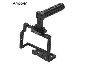 Andoer G85 Aluminum Alloy Camera Cage + Top Handle Kit with Many 1/4" and 3/8" Mounting Holes 2 Cold Shoe Socket for Panasonic G85/G80 ILDC Camera to Mount Microphone Monitor Video Light Tripod Andoer G85 Aluminum Alloy Camera Cage + Top Handle Kit with Many 1/4" and 3/8" Mounting Holes 2 Cold Shoe Socket for Panasonic G85/G80 ILDC Camera to Mount Microphone Monitor Video Light Tripod