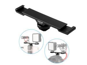 Ulanzi PT-2 Double Hot Shoe Mount Extension Bar Dual Bracket for DV DSLR Camera Smartphone Mic LED Light Ulanzi PT-2 Double Hot Shoe Mount Extension Bar Dual Bracket for DV DSLR Camera Smartphone Mic LED Light