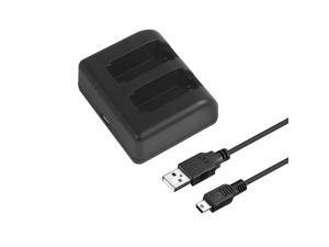 Portable Dual USB Camera Battery Charger with Indicator Light USB Cable for Insta360 One X Camera Accessory Portable Dual USB Camera Battery Charger with Indicator Light USB Cable for Insta360 One X Camera Accessory
