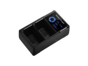 Portable Dual Slot USB Camera Battery Charger with LCD Display Quick Camera Battery Charger for Sony NP-FZ100 Batteries Camera Accessories for Sony A7RIII A7R3 A9 A7M3 Portable Dual Slot USB Camera Battery Charger with LCD Display Quick Camera Battery Charger for Sony NP-FZ100 Batteries Camera Accessories for Sony A7RIII A7R3 A9 A7M3